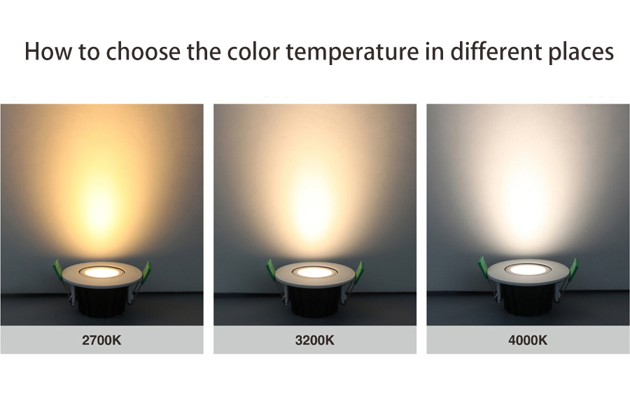 How to choose the color temperature in different places?