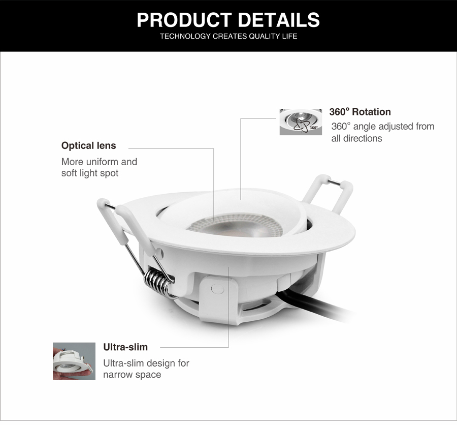 ledrecesseddownlight5w