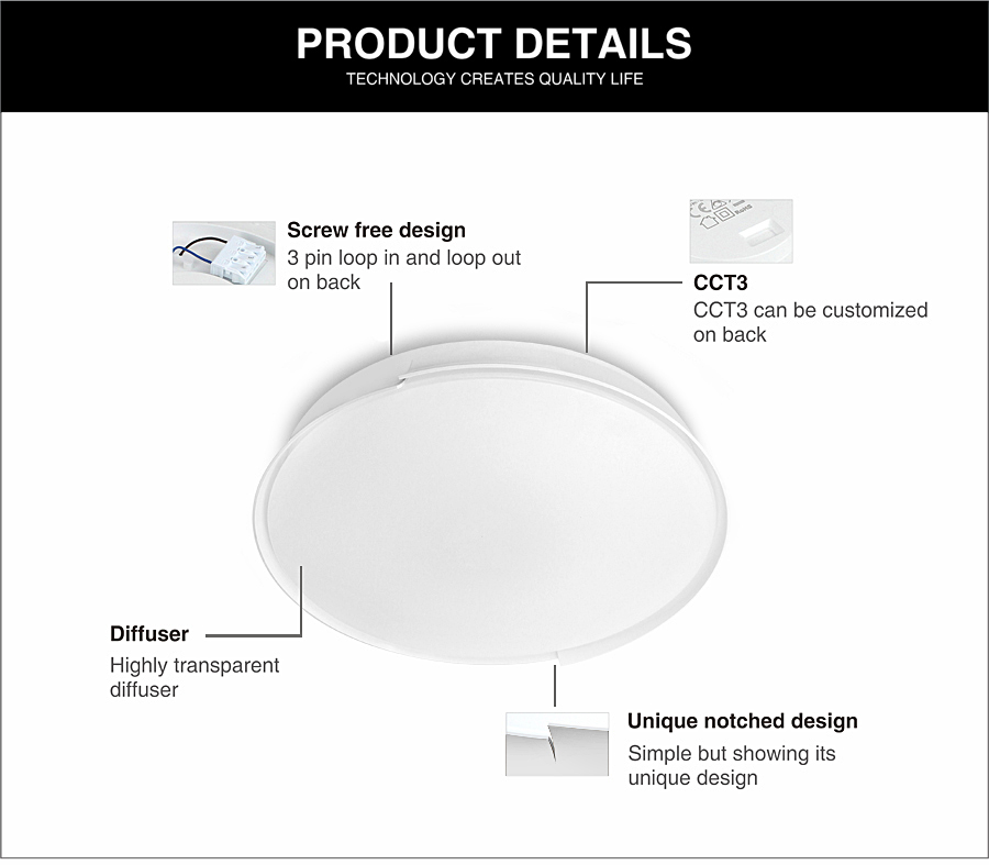 ADAYO surface ceiling light
