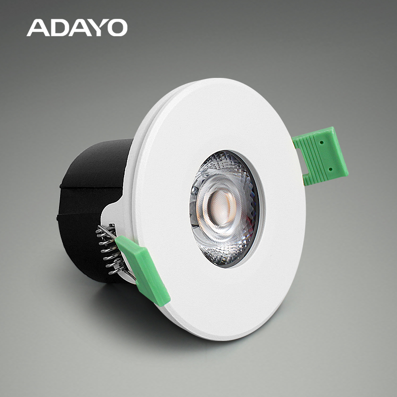 7W Corein module ceiling spotlight IP65 2700K with fixed white face ring
