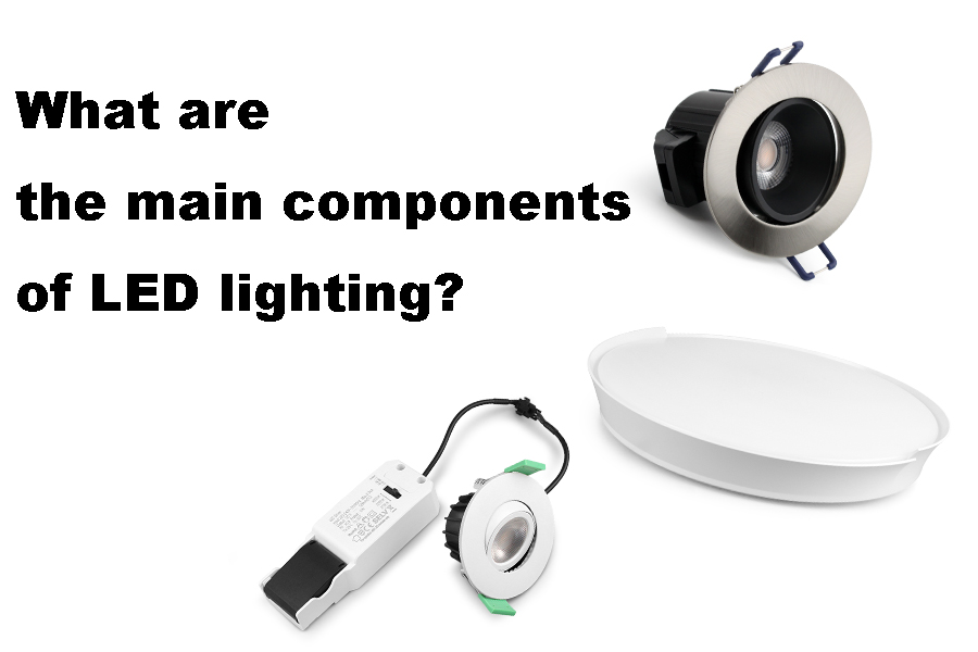 What are the main components of LED lighting?