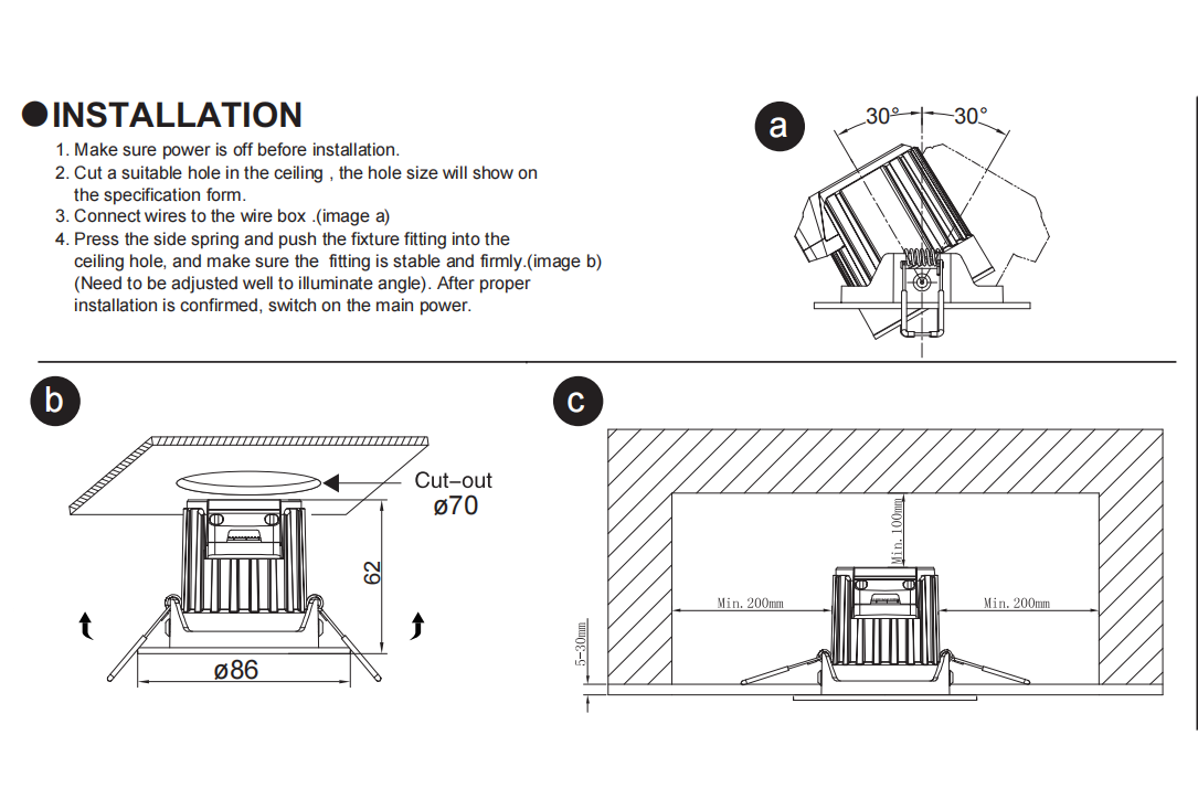 ADAYO dimmable led spot lights