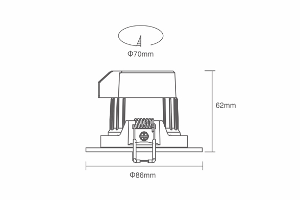 ADAYO dimmable ceiling spotlights