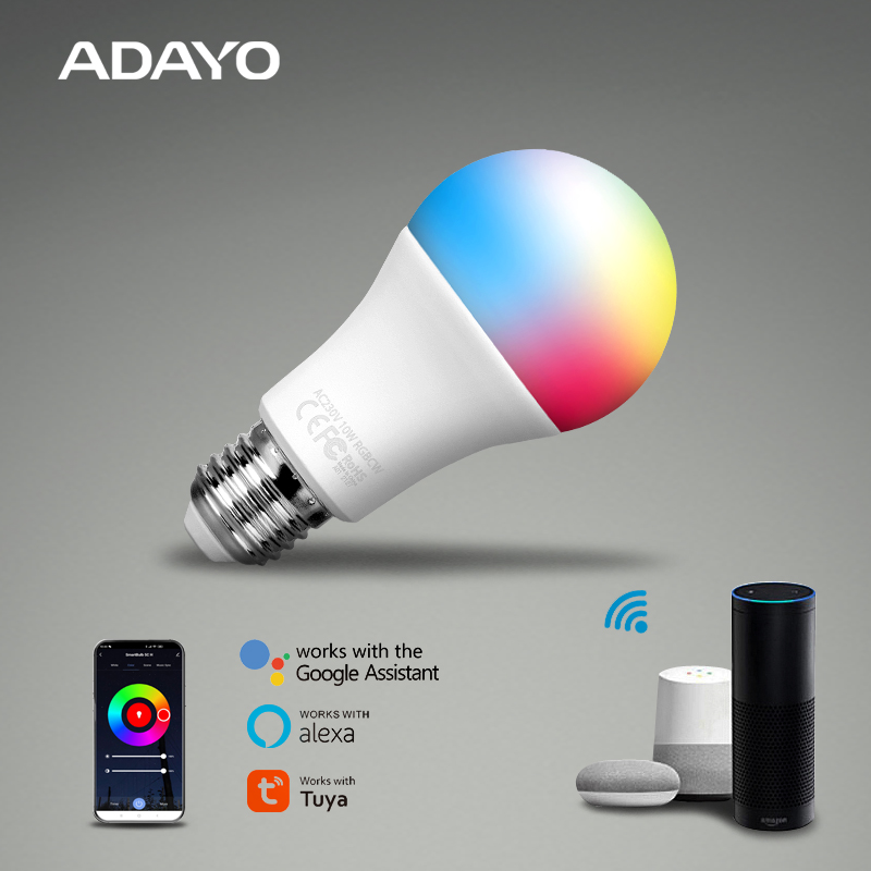 RGB WiFi light bulb 9.3W E27 220V with TUYA smart system