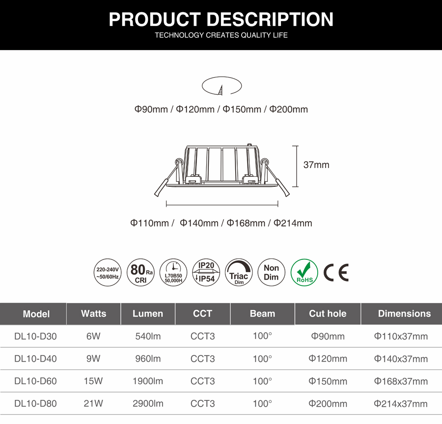 ADAYO led ceiling downlights recessed ceiling downlight